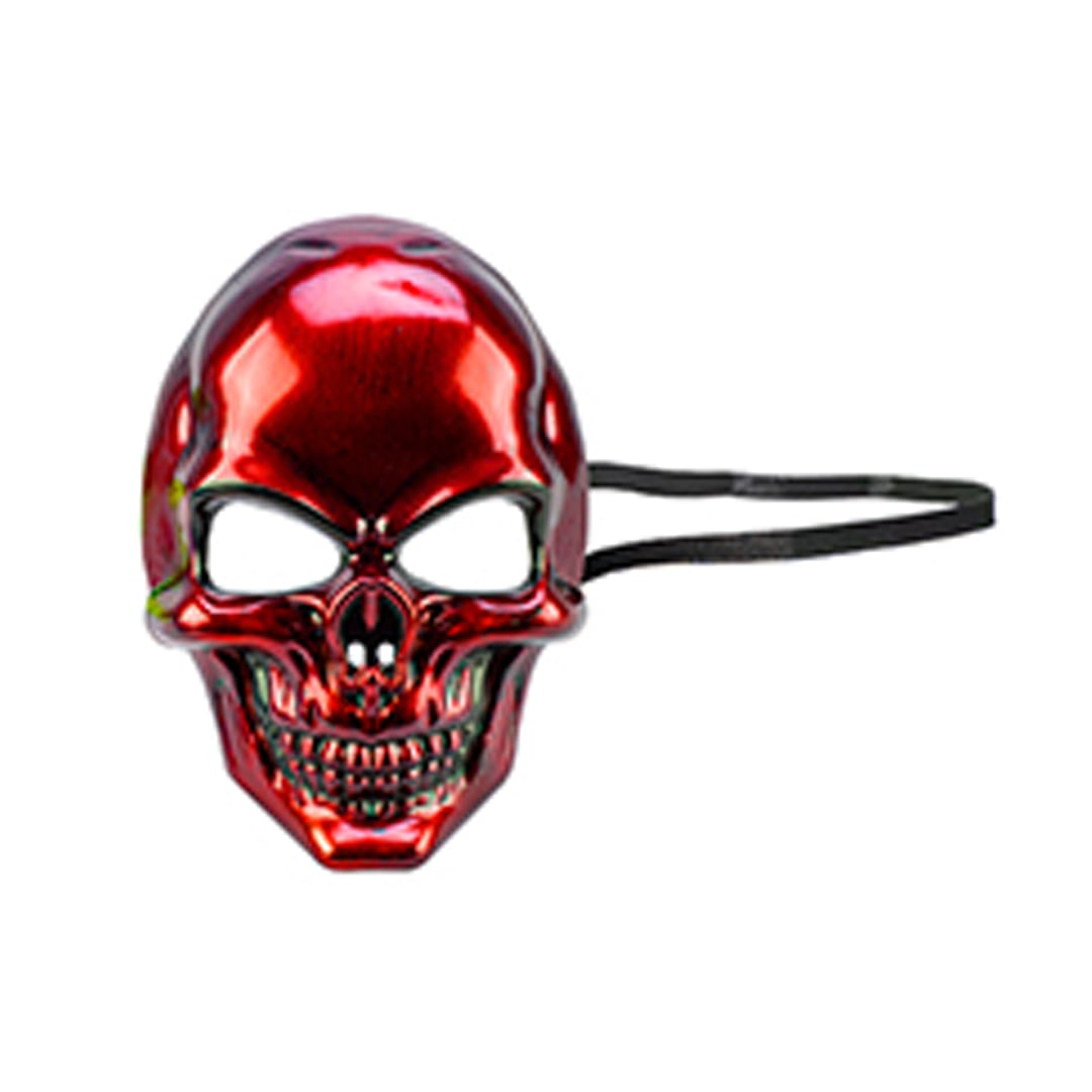 Metallic Red Skull Halloween Fancy Dress Mask