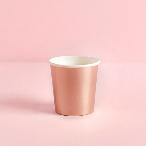 Metallic Rose Gold Foil Paper Shot Cups 100ml - Pack of 10 Product Gallery Image