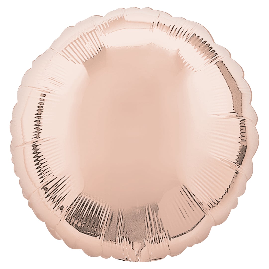 Metallic Rose Gold Round Foil Balloon 43cm / 17 in