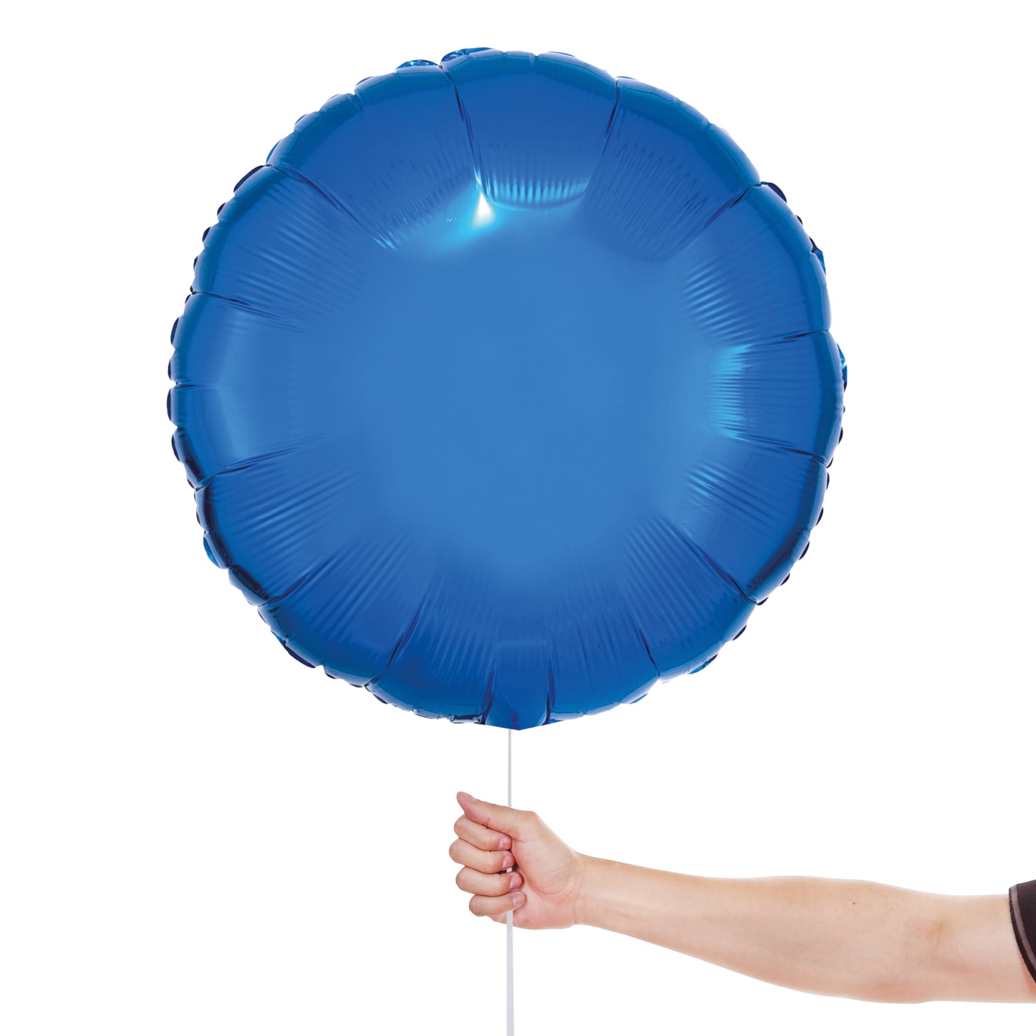 Metallic Royal Blue Round Foil Balloon 43cm / 17 in View 2
