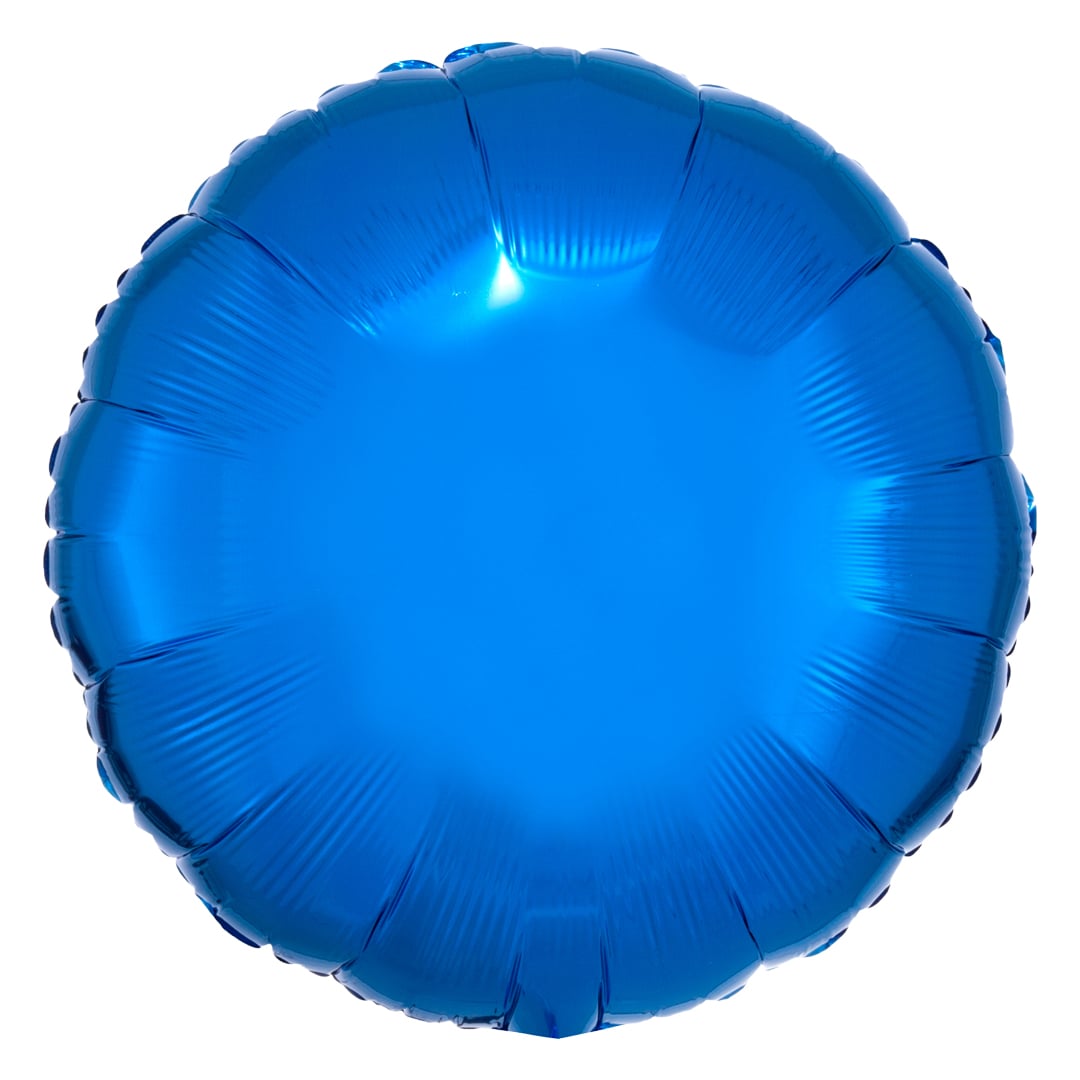 Metallic Royal Blue Round Foil Balloon 43cm / 17 in