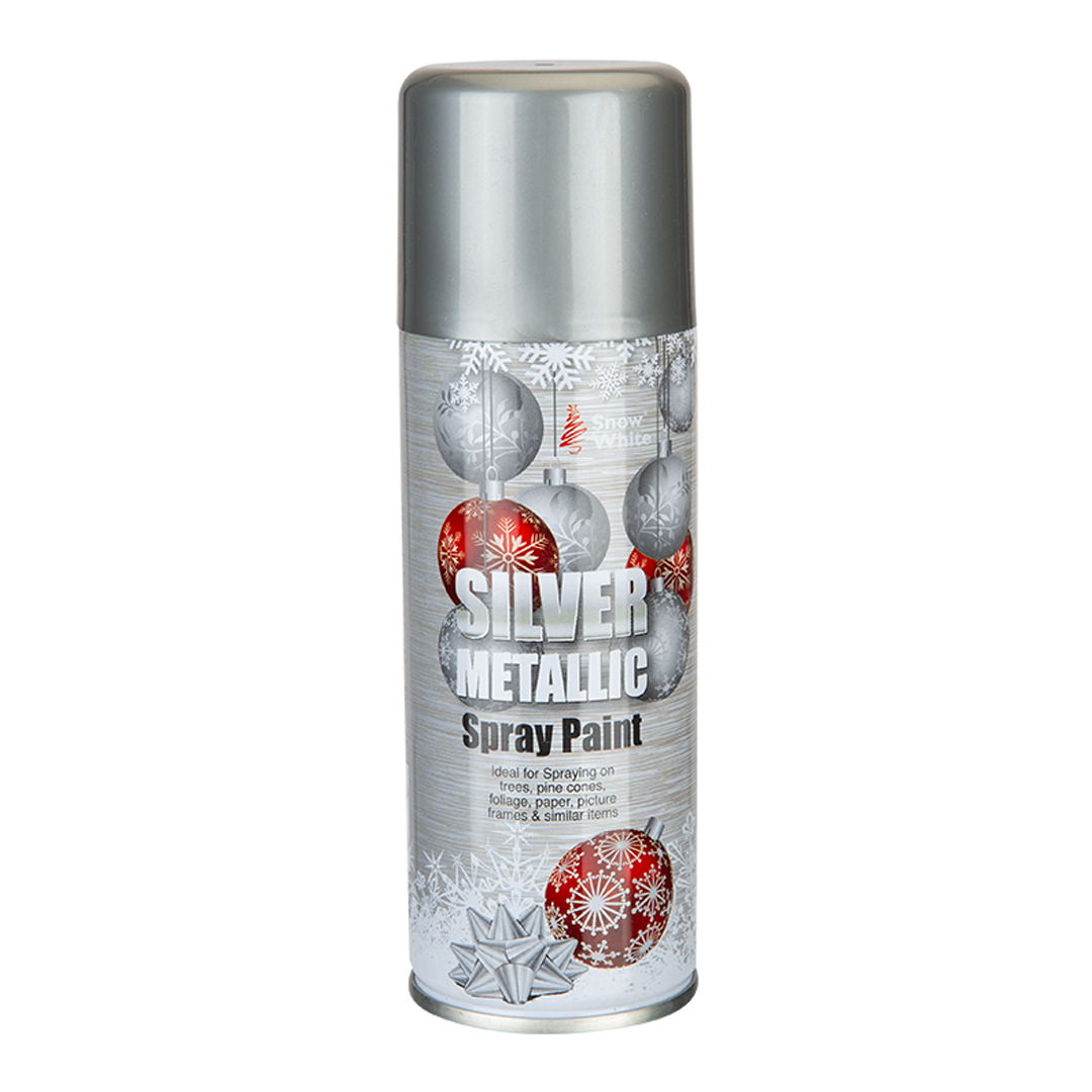 Metallic Silver Christmas Decorative Spray Paint Can 250ml