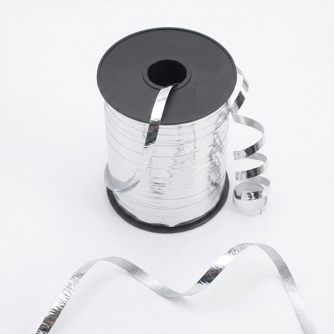 Metallic Silver Curling Ribbon 546 yd / 500m