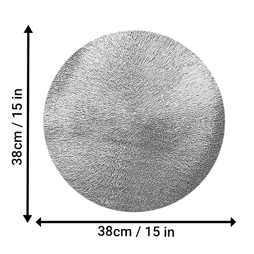 Metallic Silver Shimmer Placemat 38cm Product Gallery Image