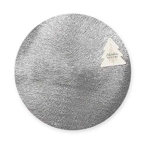 Metallic Silver Shimmer Placemat 38cm Product Image