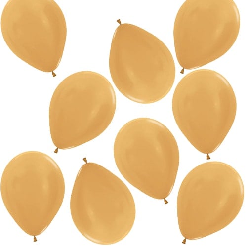 Metallic Solid Gold Biodegradable Mini Latex Balloons 13cm / 5 in - Pack of 100 Product Image