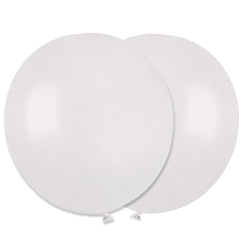Metallic White Bio Latex Balloons 48cm / 19 in - Pack of 25 Product Image