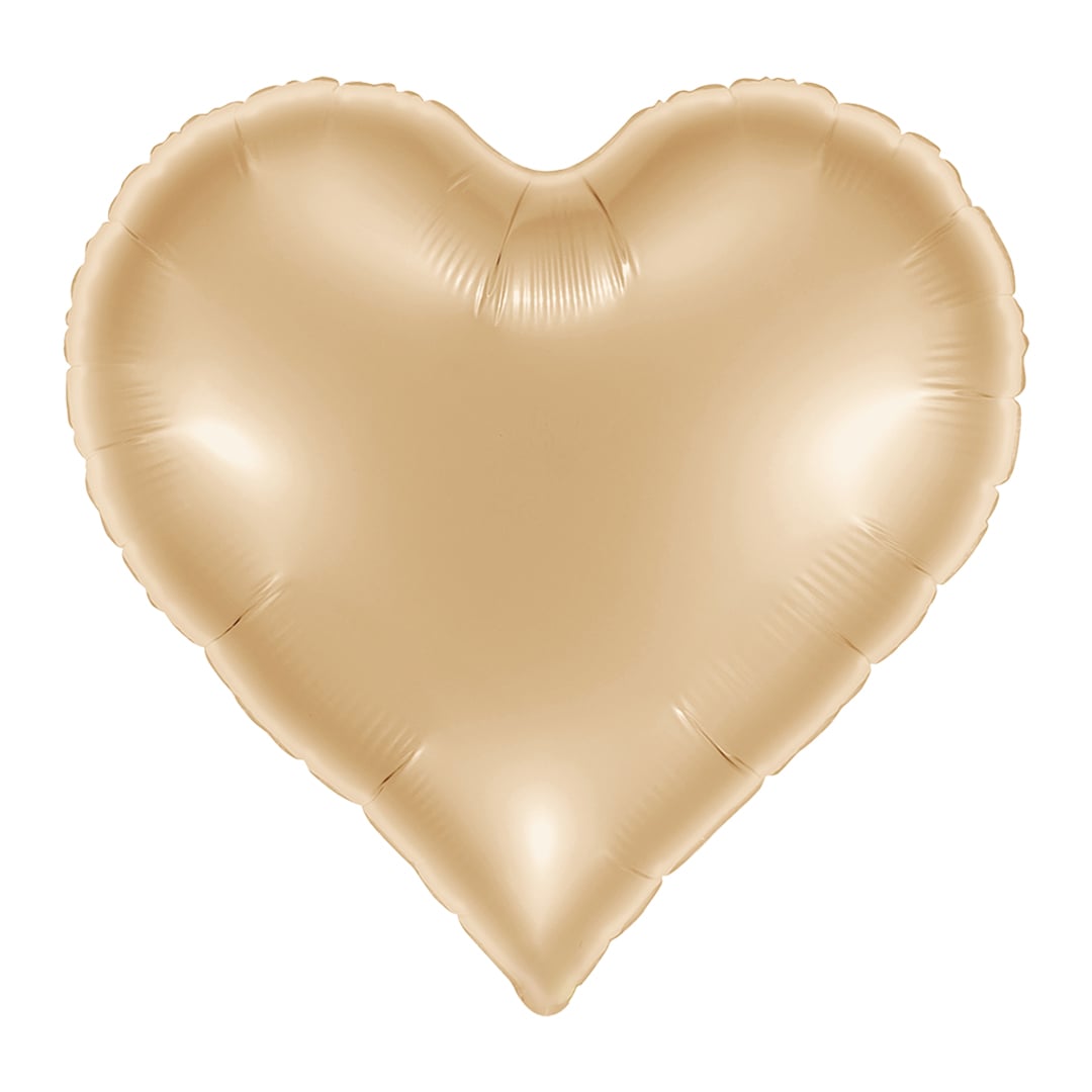 Metallic White Gold Sweetie Heart Shaped Foil Balloon 46cm / 18 in