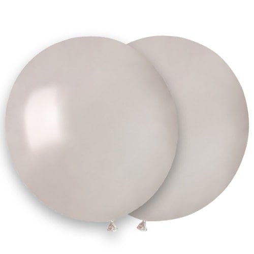 Metallic White Pearl Biodegradable Latex Balloons 48cm / 19 in - Pack of 25 Product Image