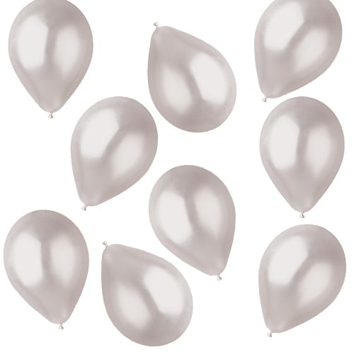 Metallic White Pearl Bio Mini Latex Balloons 13cm / 5 in - Pack of 50 Product Gallery Image