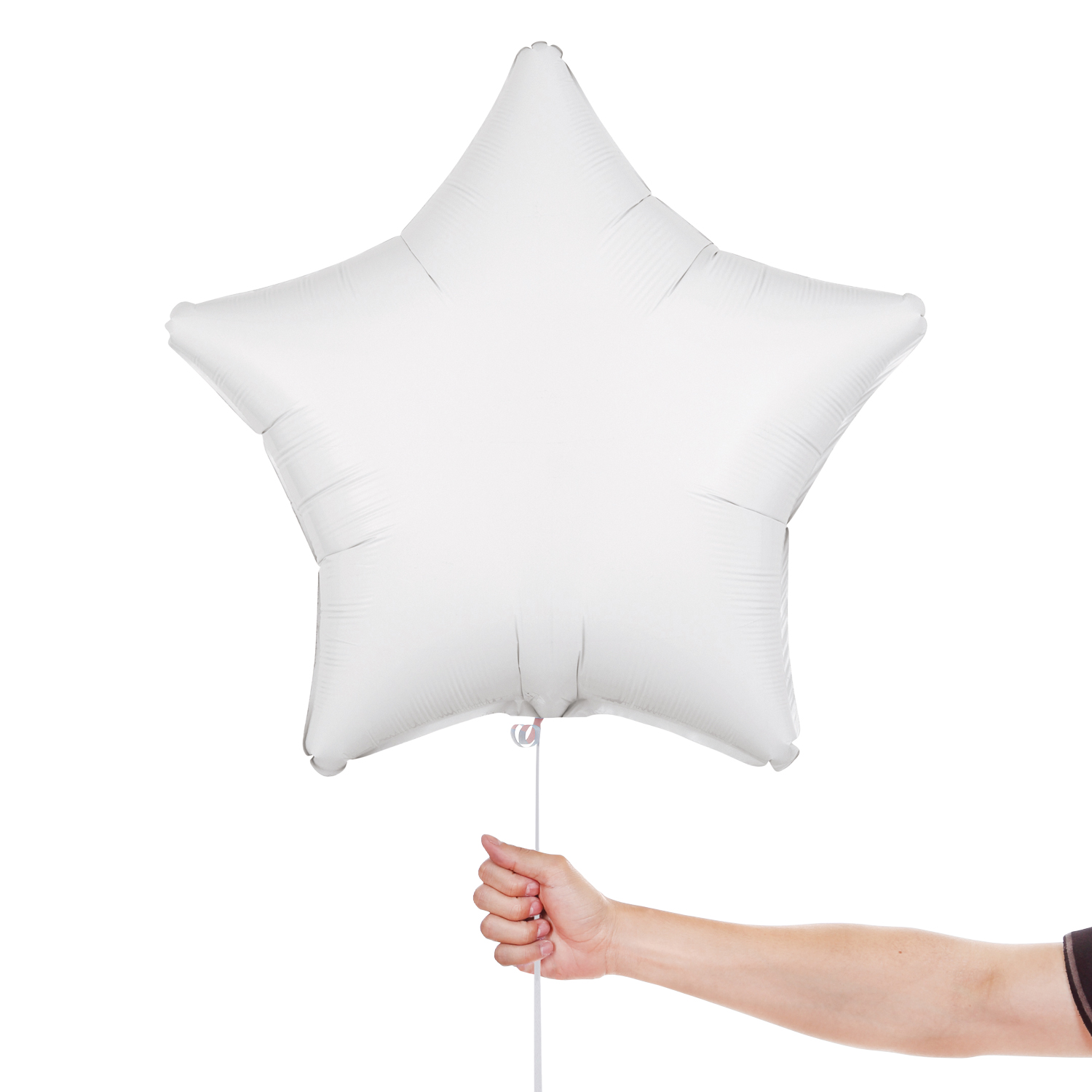 Metallic White Star Foil Balloon 48cm / 19 in View 2