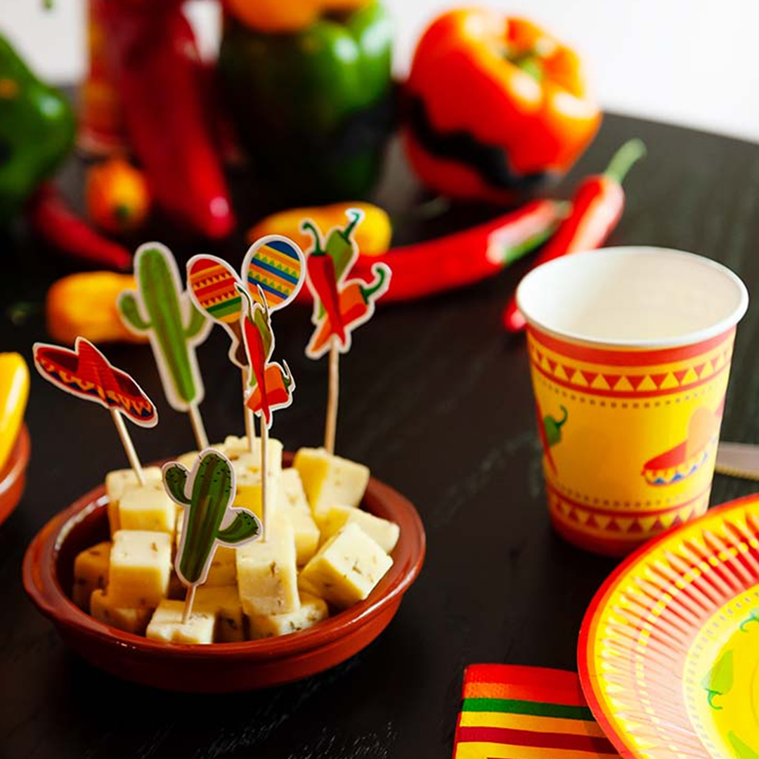 Mexican Fiesta Biodegradable Paper Cups 210ml - Pack of 10 View 4