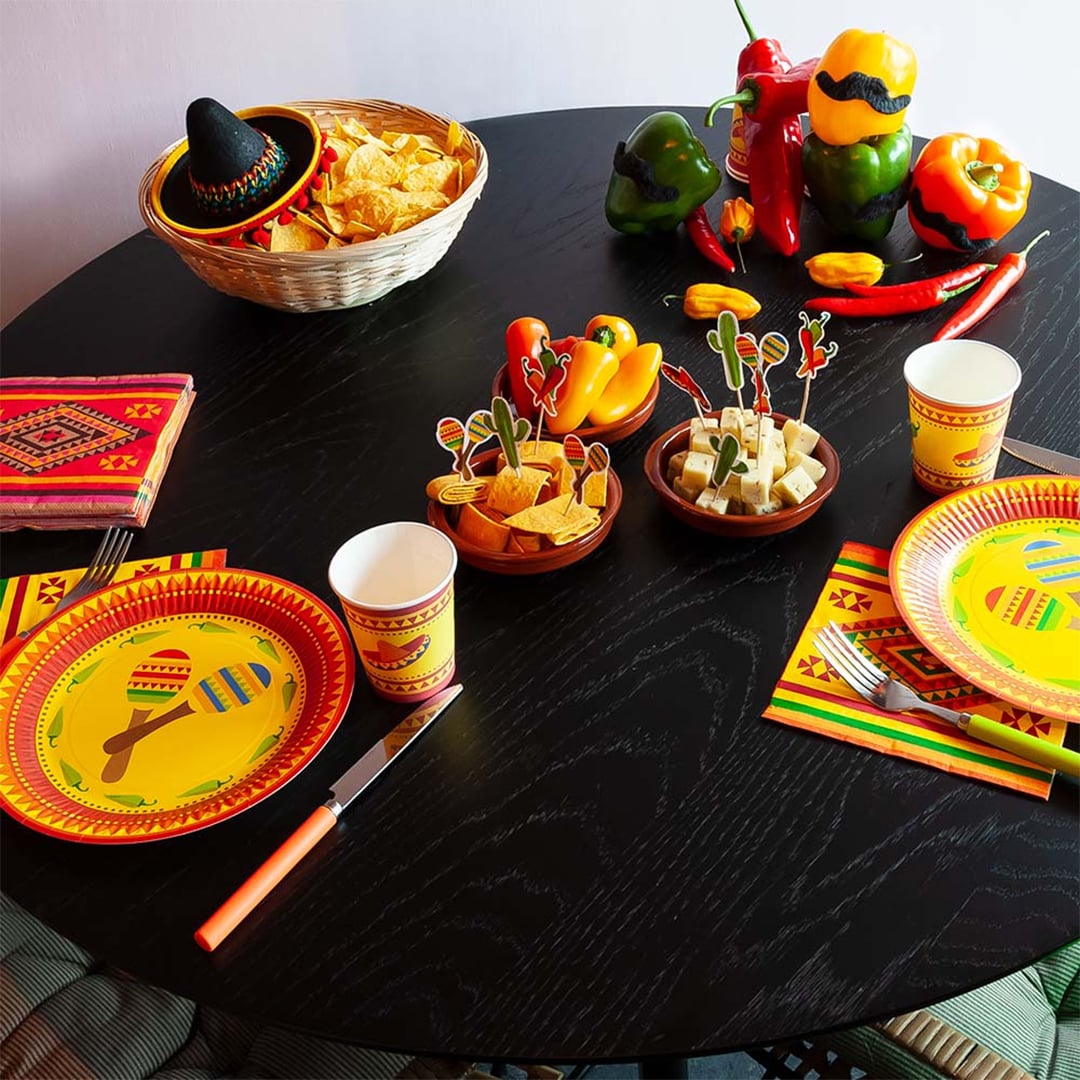 Mexican Fiesta Biodegradable Paper Cups 210ml - Pack of 10 View 2