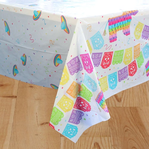 Mexican Fiesta Plastic Tablecover 213cm x 137cm