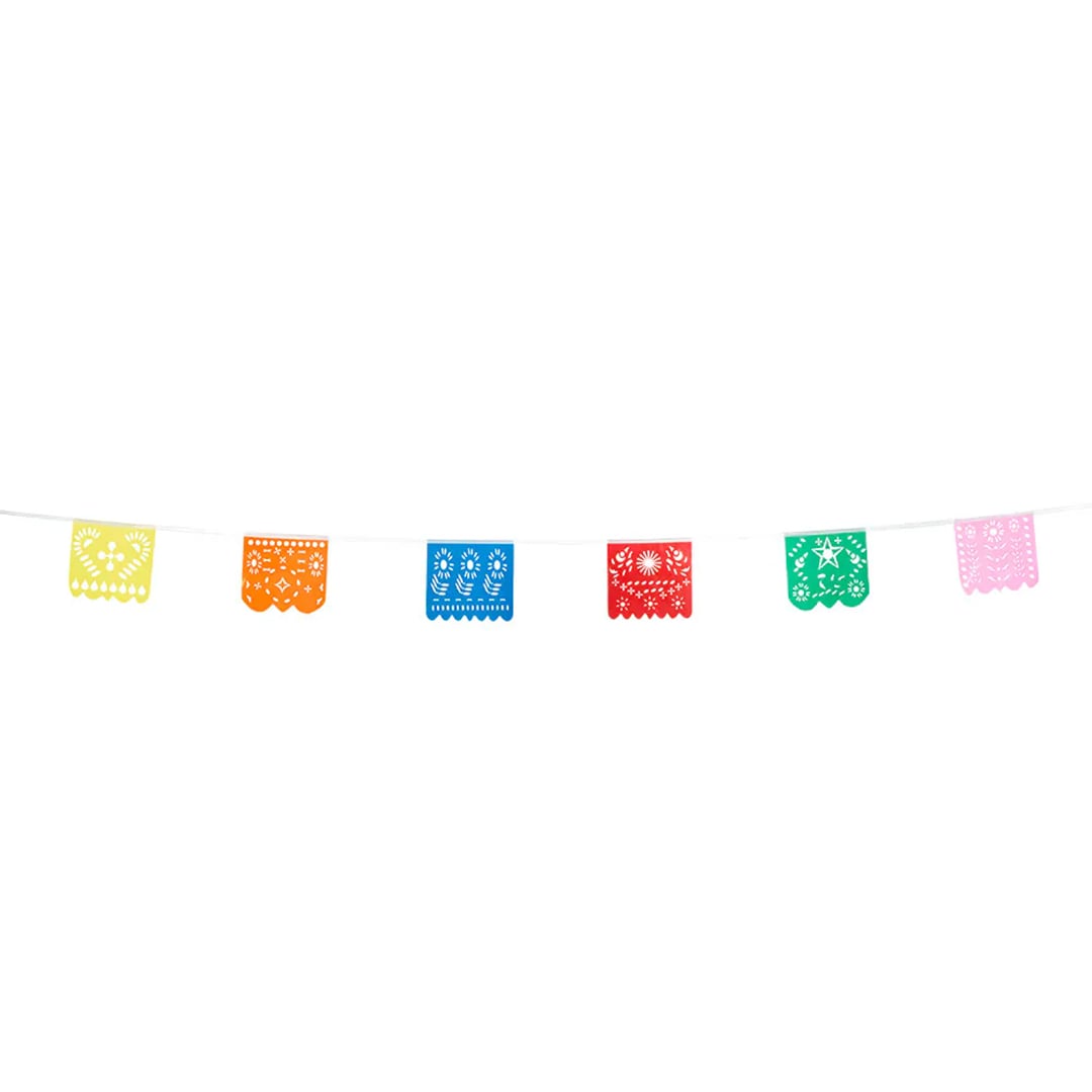 Mexico Vibrant Pattern Plastic Bunting 6m