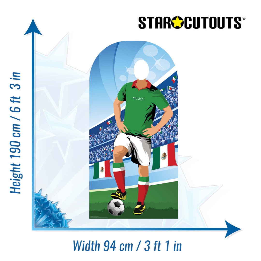 Mexico World Cup International Tournament Football Stand-In Cardboard Cutout 190cm Product Gallery Image
