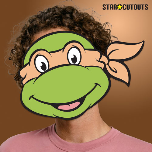 Michelangelo Teenage Mutant Ninja Turtles Cardboard Face Mask Product Gallery Image