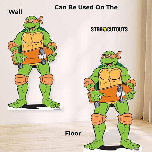 Michelangelo TMNT Teenage Mutant Ninja Turtles Multi-Functional Lifesize Cardboard Cutout 135cm Product Gallery Image