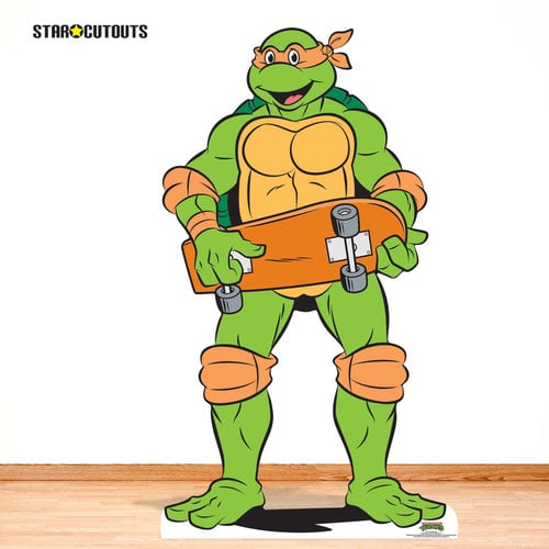 Michelangelo TMNT Teenage Mutant Ninja Turtles Multi-Functional Lifesize Cardboard Cutout 135cm Product Gallery Image