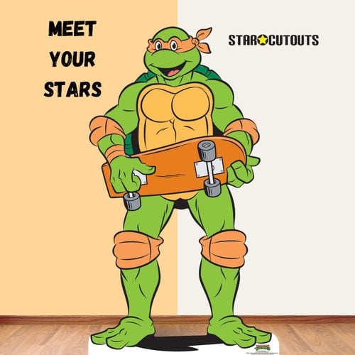 Michelangelo TMNT Teenage Mutant Ninja Turtles Multi-Functional Lifesize Cardboard Cutout 135cm Product Gallery Image