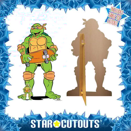 Michelangelo TMNT Teenage Mutant Ninja Turtles Multi-Functional Lifesize Cardboard Cutout 135cm Product Gallery Image
