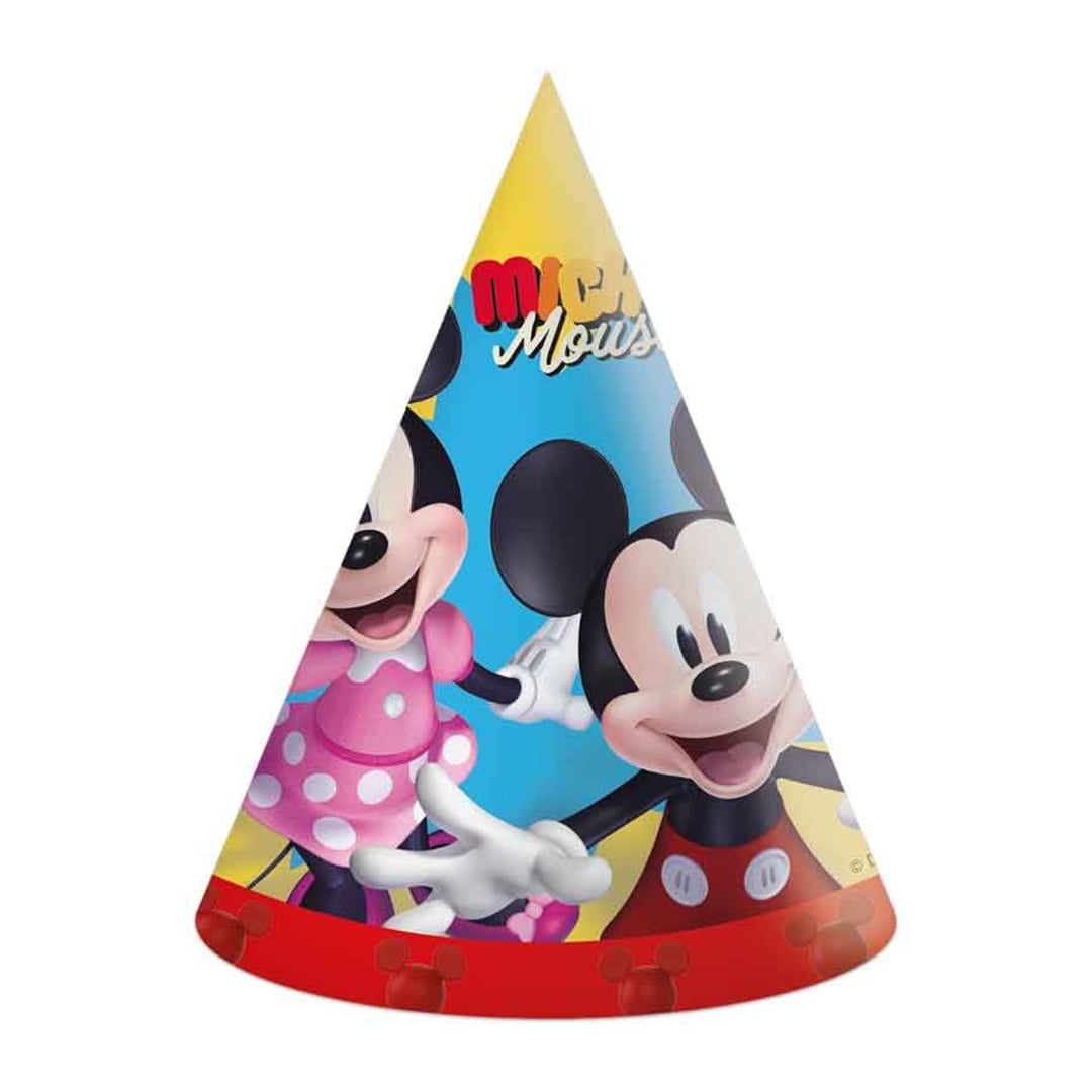 Mickey Mouse Jump Into Fun Disney Junior Paper Party Hats - Pack of 6