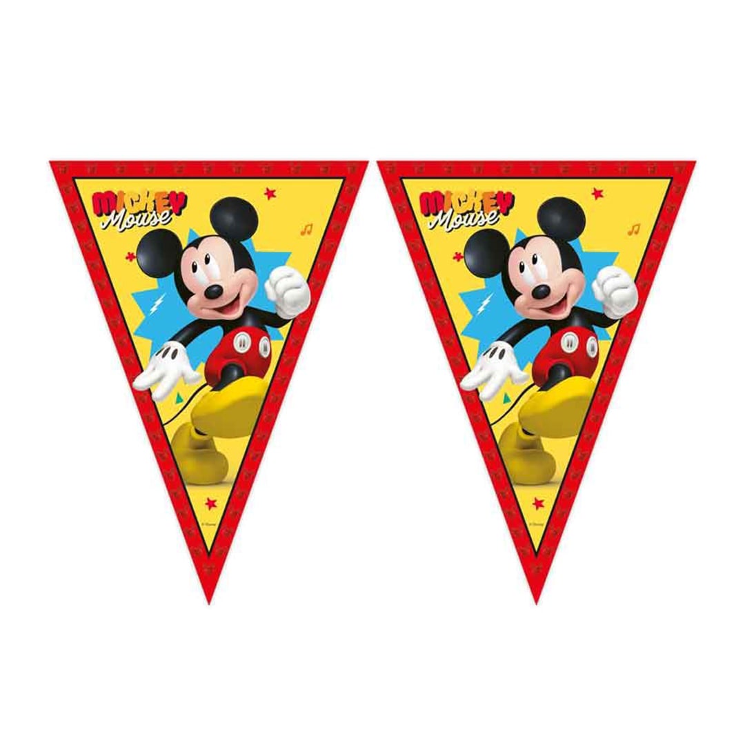 Mickey Mouse Jump Into Fun Disney Paper Triangle Flag Bunting Banner 2.3m
