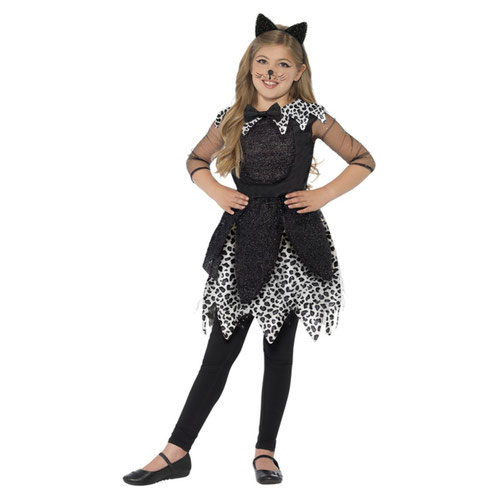Midnight Cat Girls Deluxe Fancy Dress Costume Kids Medium - Age 7-9 Product Gallery Image