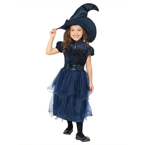 Midnight Witch Deluxe Girls Fancy Dress Costume Kids Small - Age 4-6 Product Gallery Image