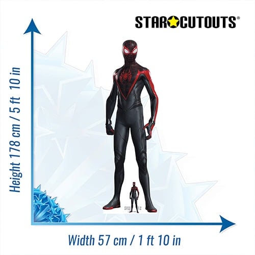 Miles Morales Spider-Man 2 Marvel Lifesize Cardboard Cutout 178cm  Product Gallery Image