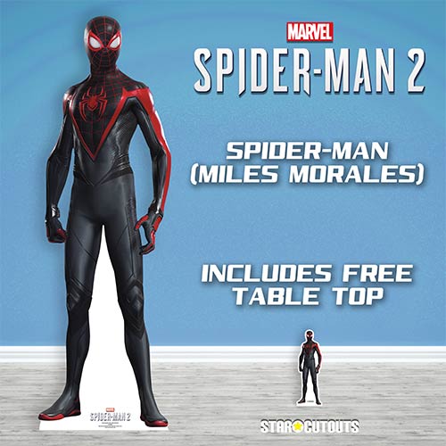 Miles Morales Spider-Man 2 Marvel Lifesize Cardboard Cutout 178cm  Product Gallery Image