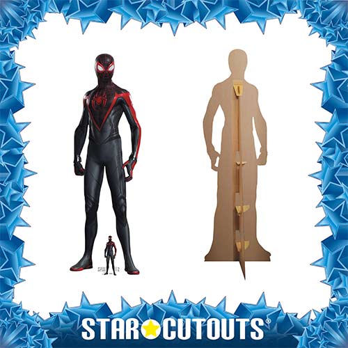 Miles Morales Spider-Man 2 Marvel Lifesize Cardboard Cutout 178cm  Product Gallery Image