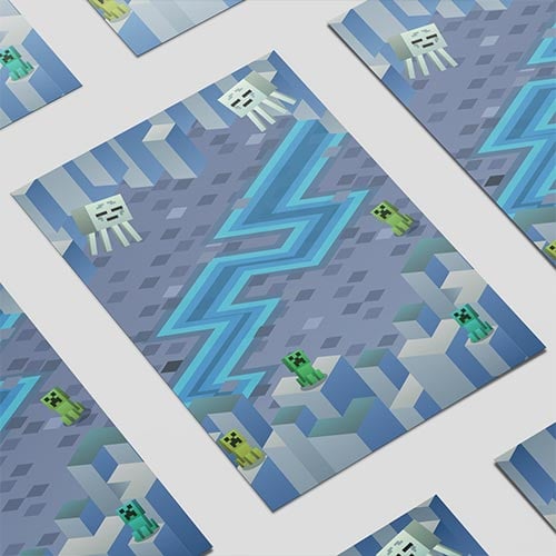 Pixel Block Party Poster PVC Party Sign Decoration Product Gallery Image