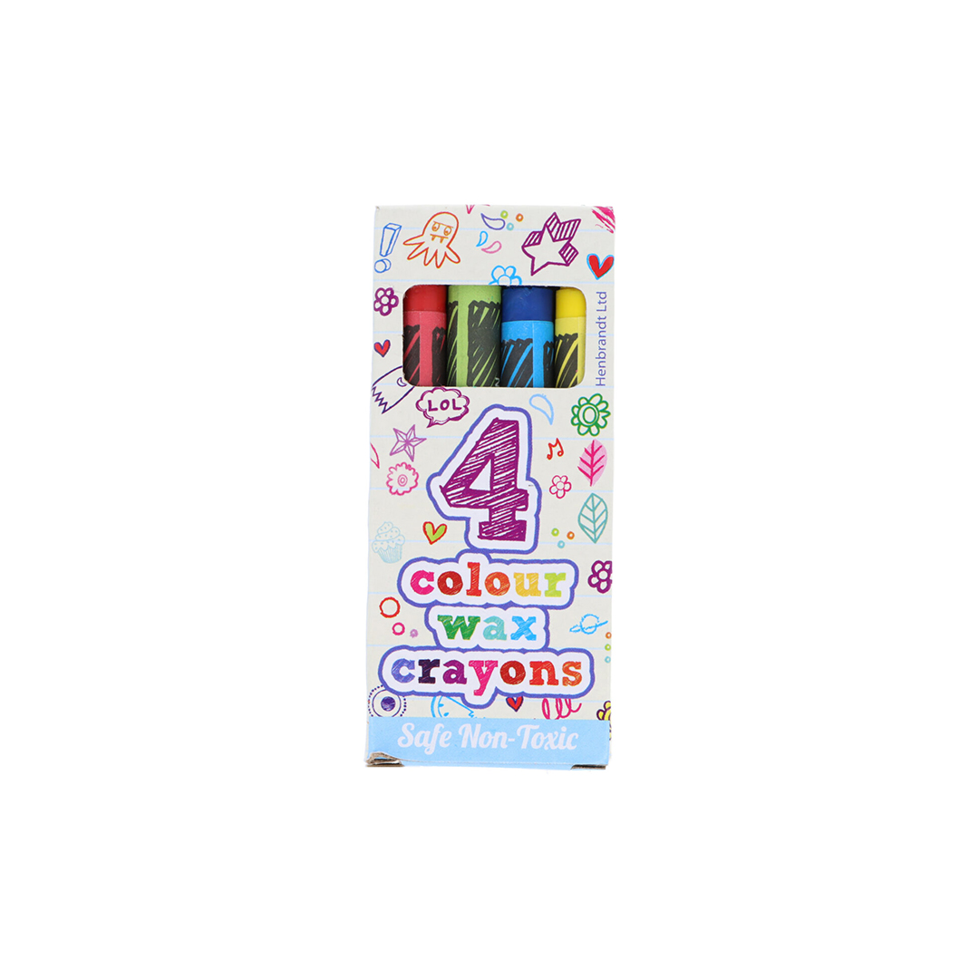 Mini Assorted Colour Wax Crayons in a Box - Pack of 4 Product Gallery Image