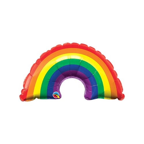 Mini Bright Rainbow Air Fill Foil Qualatex Balloon 35cm / 14 in Product Image