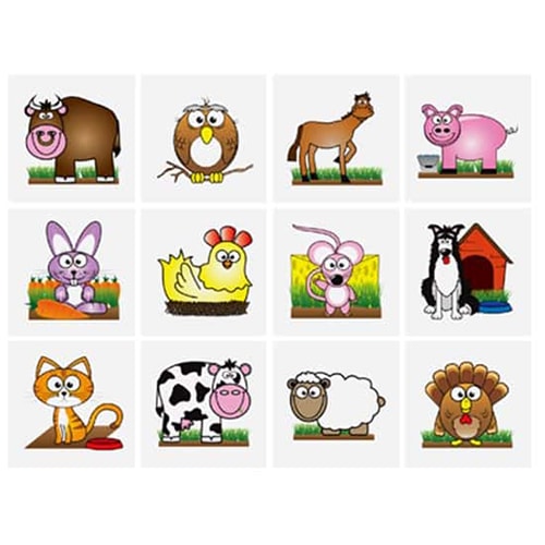 Mini Farm Tattoo Stickers - Pack of 12 Product Image