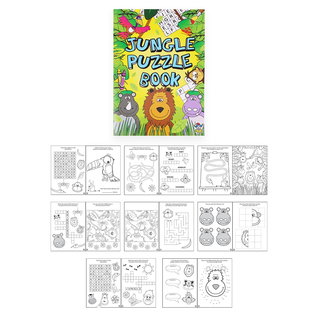 Mini Jungle Animal Puzzle Book 15cm