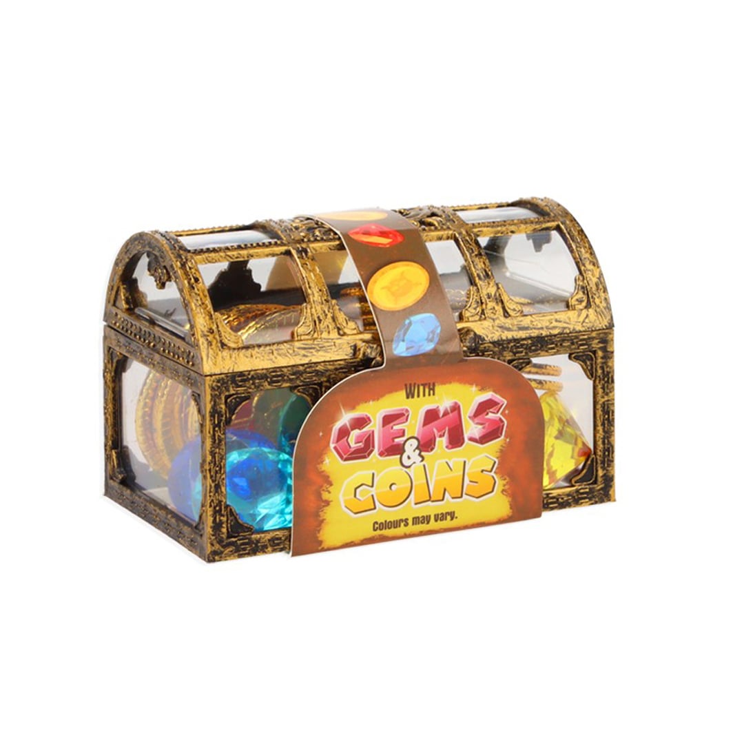 Mini Treasure Chest with Gems & Coins 7.3cm View 2