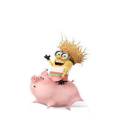 Minion Riding A Pig Lifesize Cardboard Cutout - 130cm Product Gallery Image