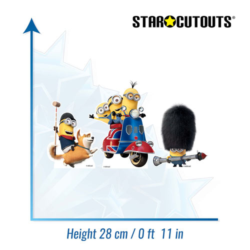 Minions Despicable Me British Invasion Table Top Cardboard Cutouts - Pack of 3 Product Gallery Image