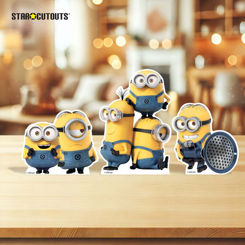 Minions Despicable Me Table Top Cardboard Cutouts - Pack of 3 Product Gallery Image