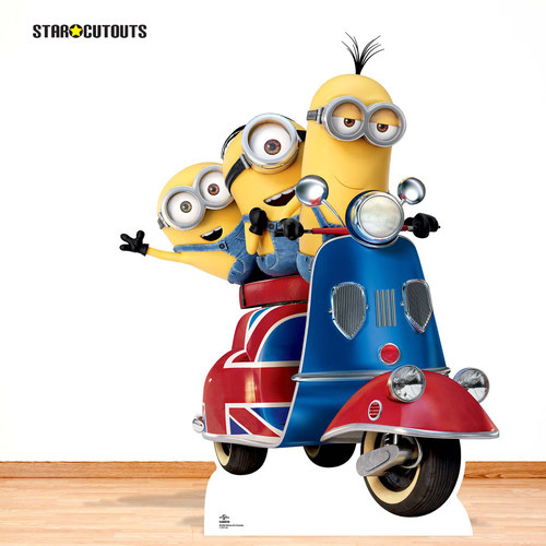 Minions on Scooter Despicable Me Lifesize Cardboard Cutout 121cm Product Gallery Image