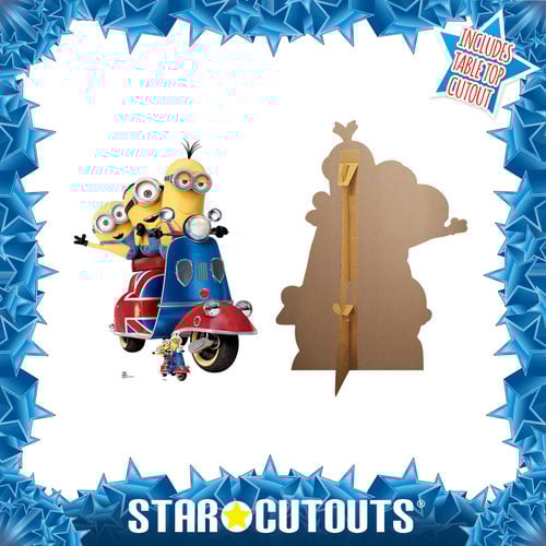 Minions on Scooter Despicable Me Lifesize Cardboard Cutout 121cm Product Gallery Image