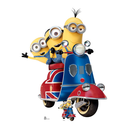 Minions on Scooter Despicable Me Lifesize Cardboard Cutout 121cm Product Gallery Image