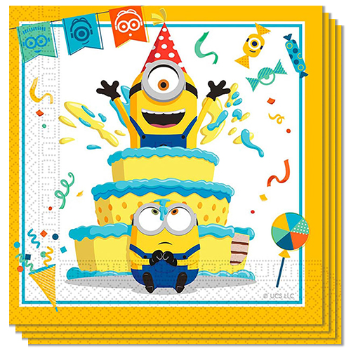 Minions Paper Luncheon Napkins 2 Ply 33cm - Pack of 20