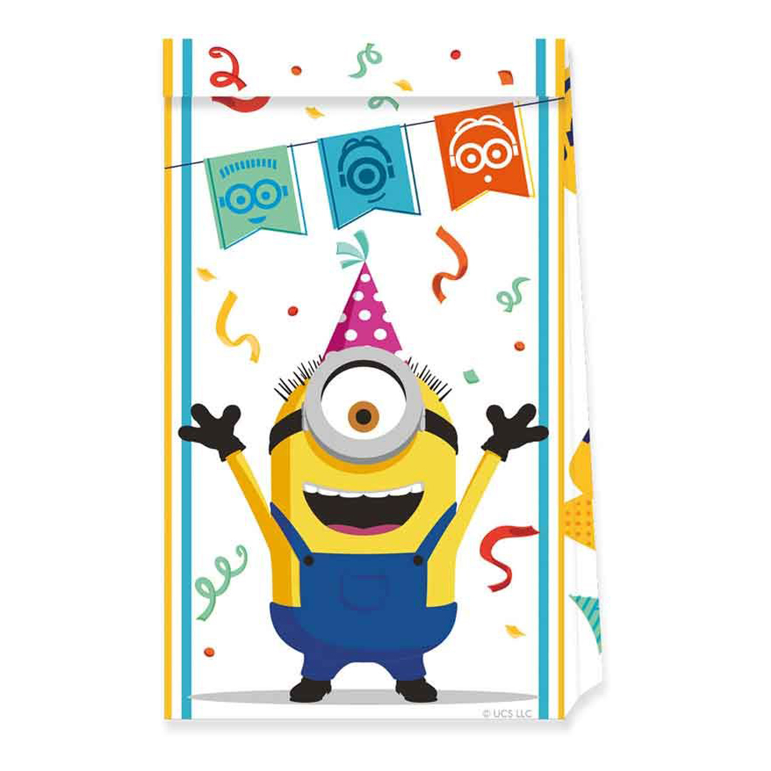 Minions Paper Party Bags - Pack of 4