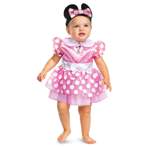 Disney Minnie Mouse Classic Costume Child Pink Dress and Headband