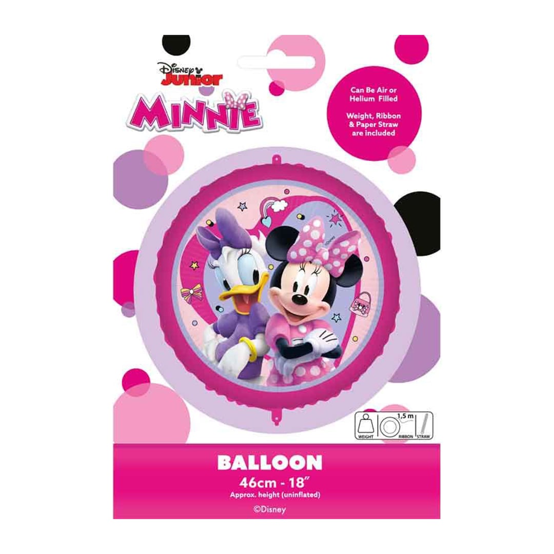 Minnie Mouse Disney Junior Round Foil Balloon 46cm / 18 in Product Gallery Image