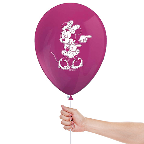 Minnie Mouse Junior Disney Latex Balloons 28cm / 11 in - Pack of 8 Product Gallery Image