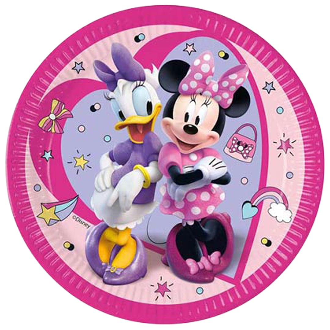 Minnie Mouse Junior Disney Round Paper Plates 23cm - Pack of 8